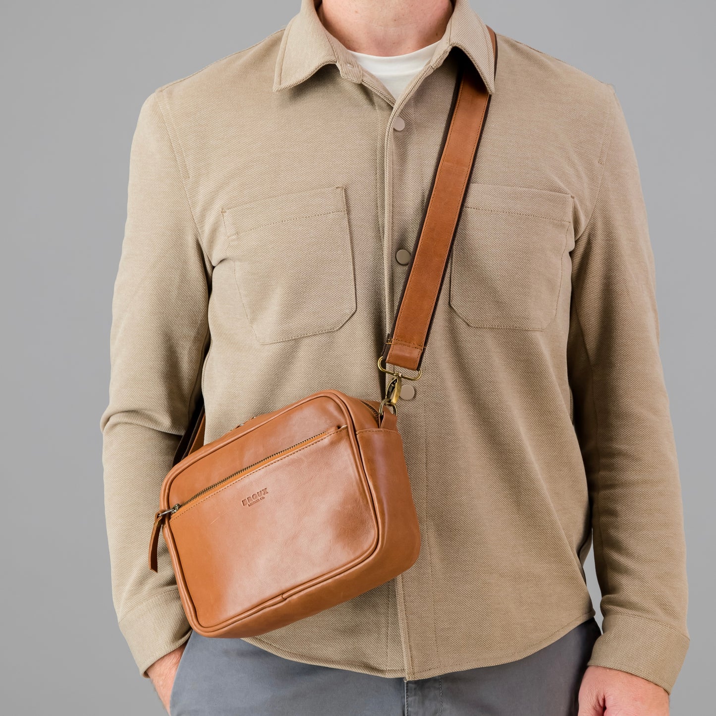 Leather Crossbody Camera Bag