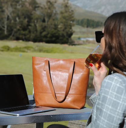 Leather Shopper Tote