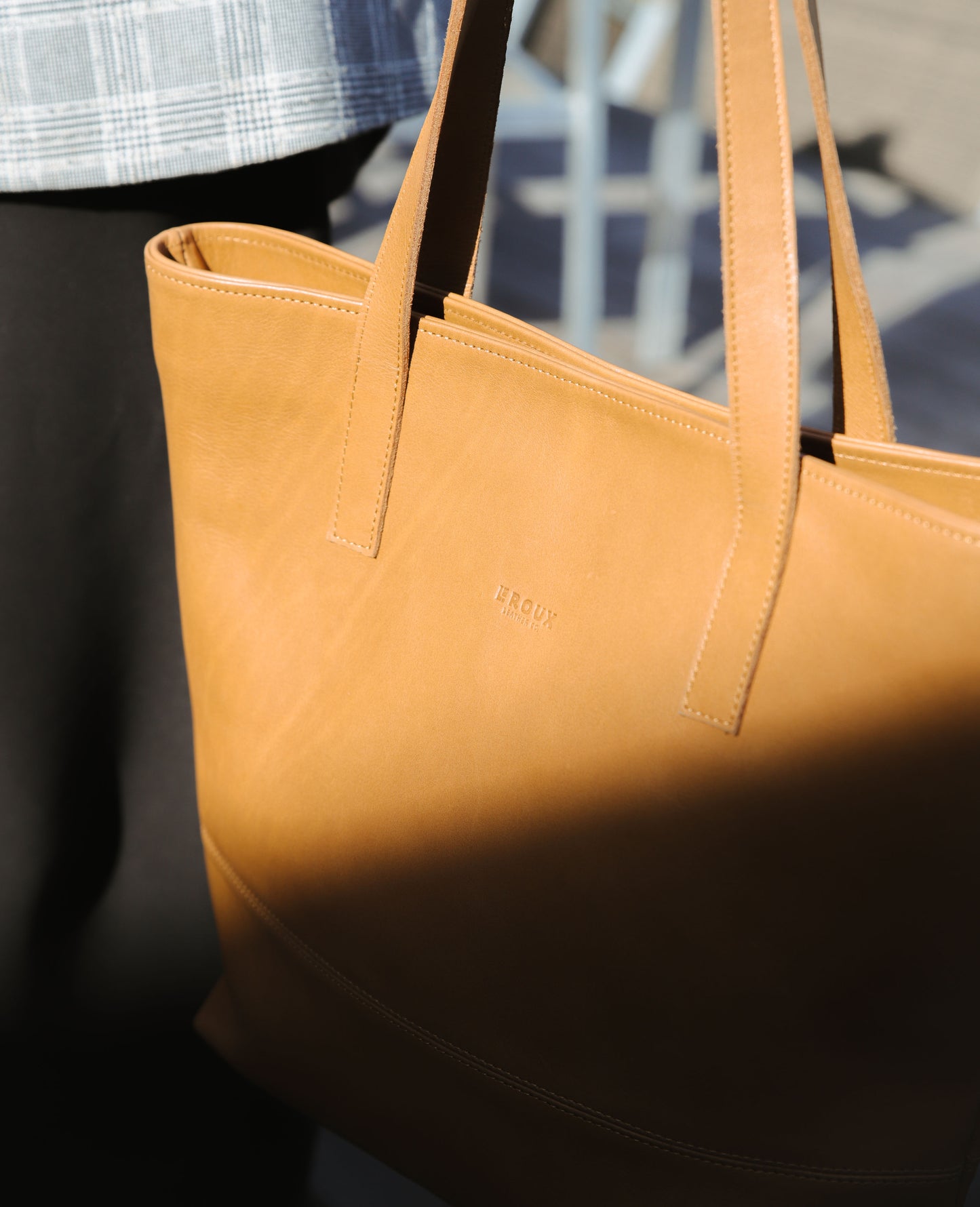 Leather Shopper Tote