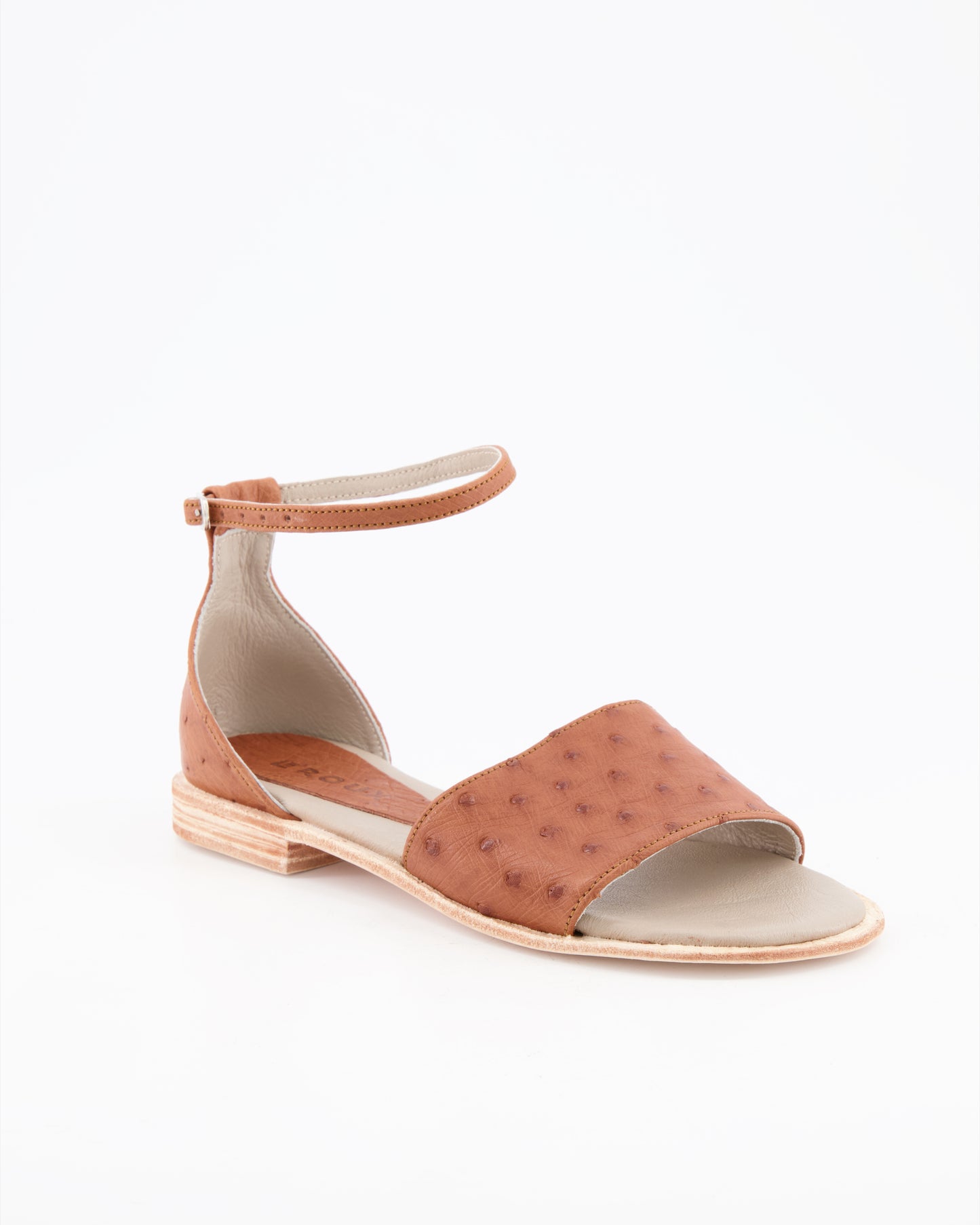 Ostrich Closed Back Sandal